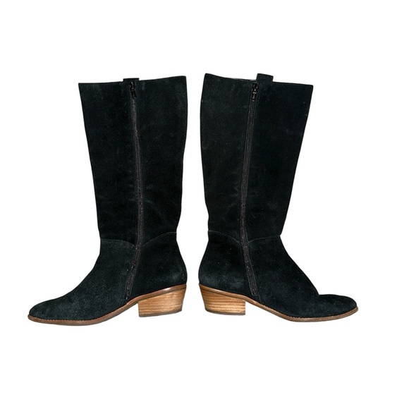 Jack Rogers Black Suede Heeled Boots - Picture 2 of 5